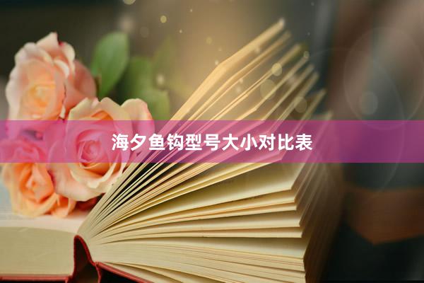 海夕鱼钩型号大小对比表